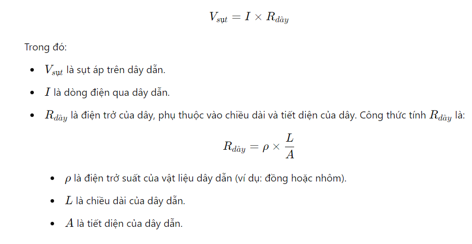 Sụt Áp nguồn Xung Trên Đường dây