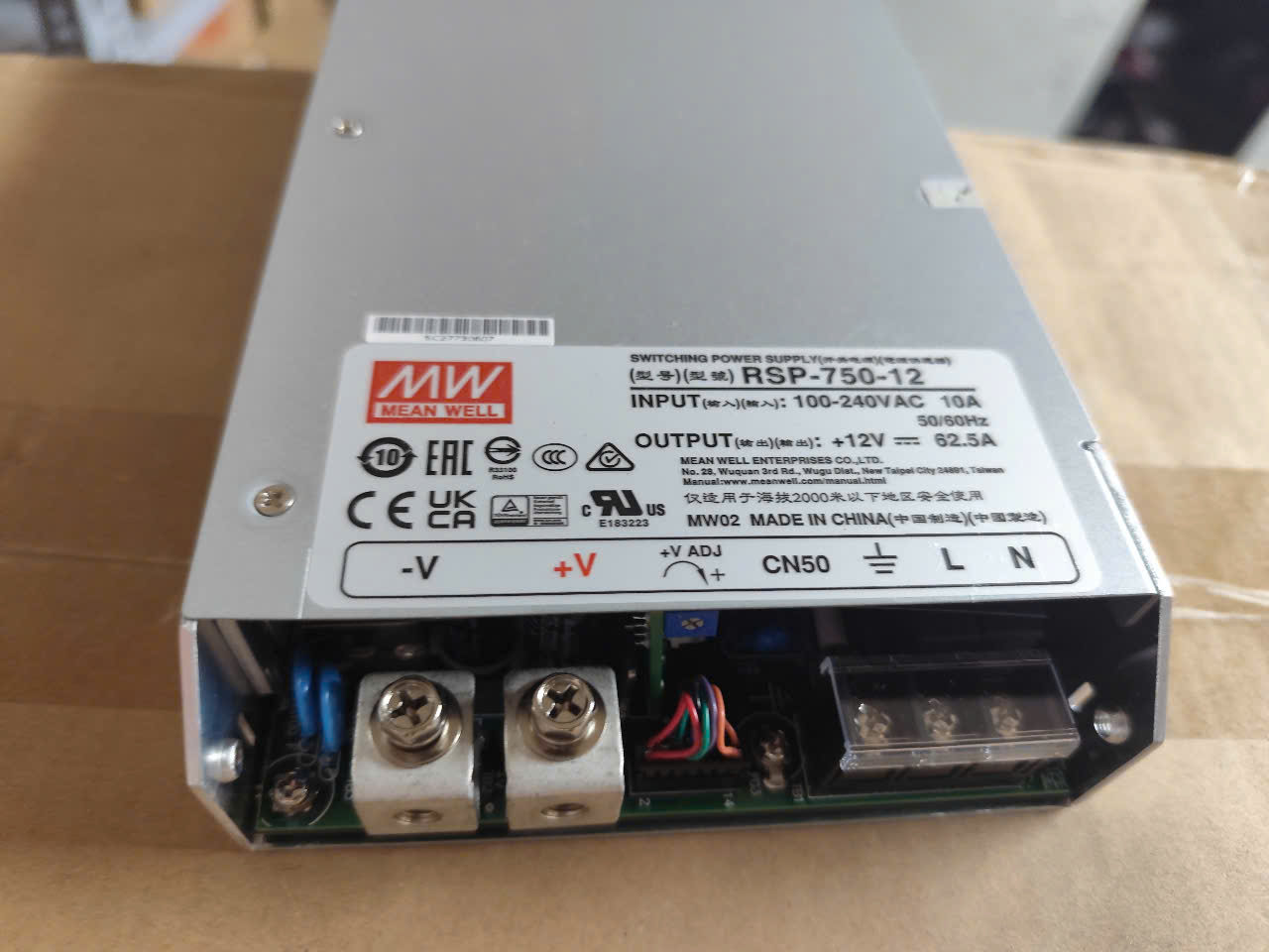 Nguồn AC-DC 12V 62A Meanwell