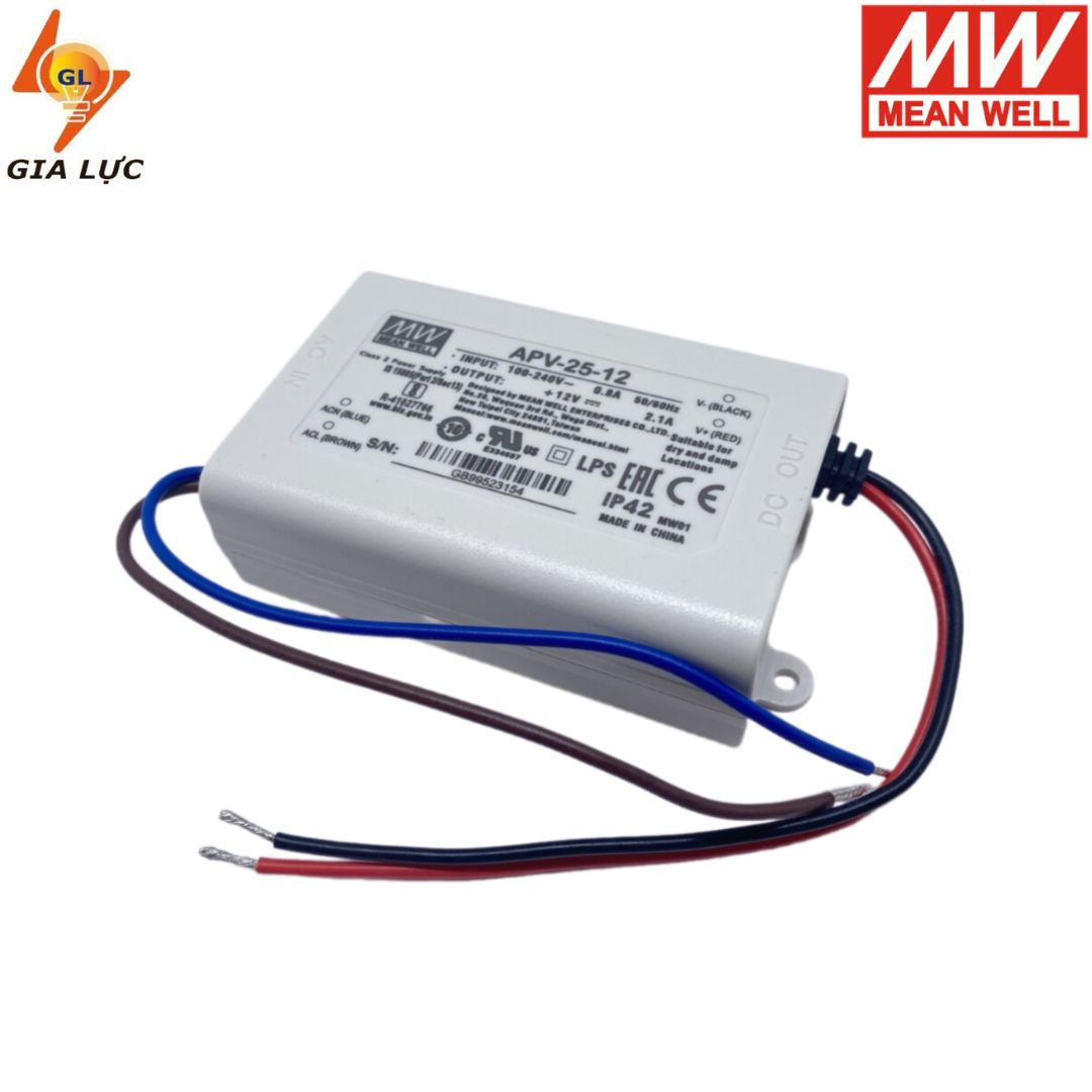 Nguồn LED Driver Meanwell APV-25-24 (25.2W 24V 1.05A)