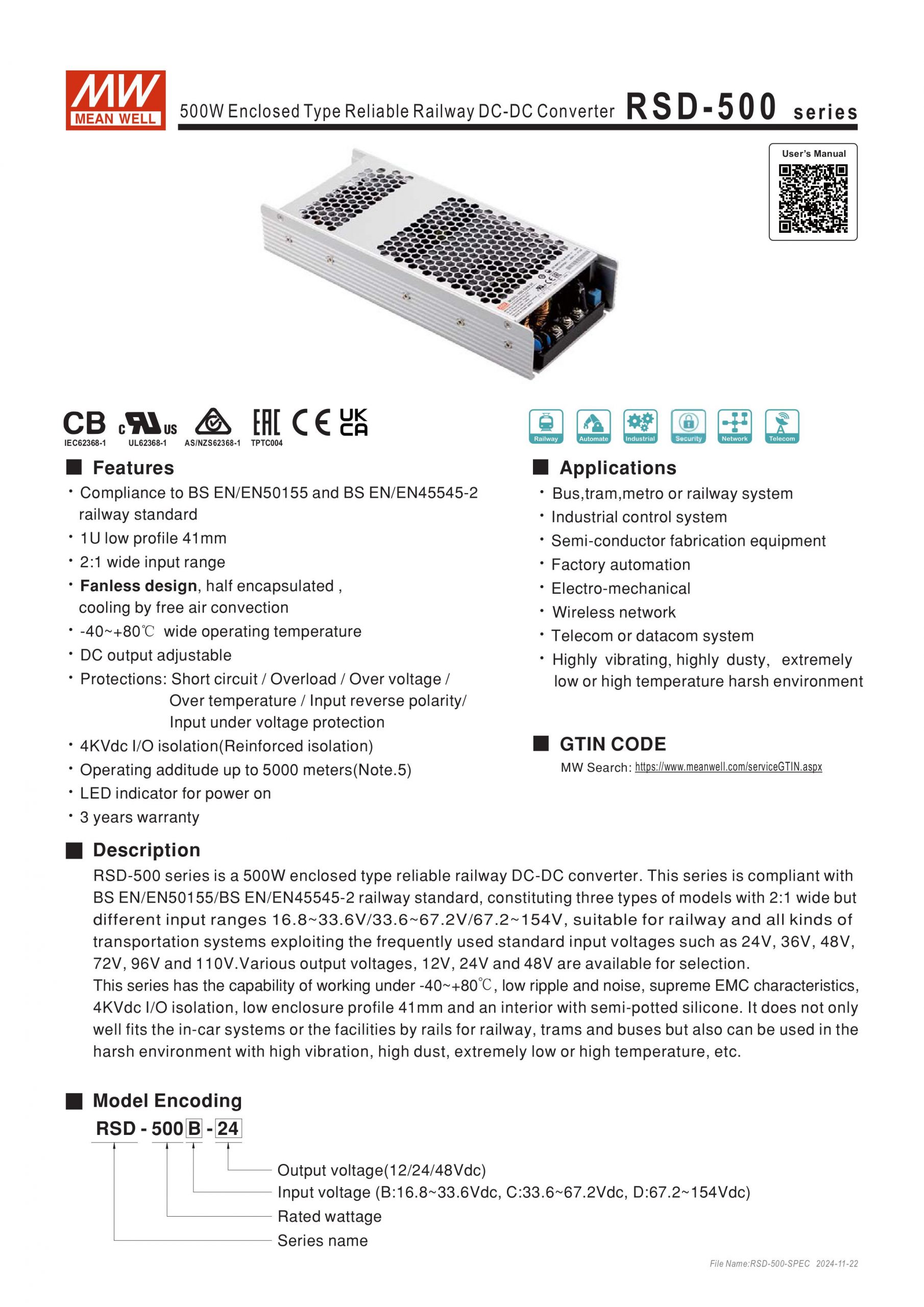Nguồn DC-DC Mean Well