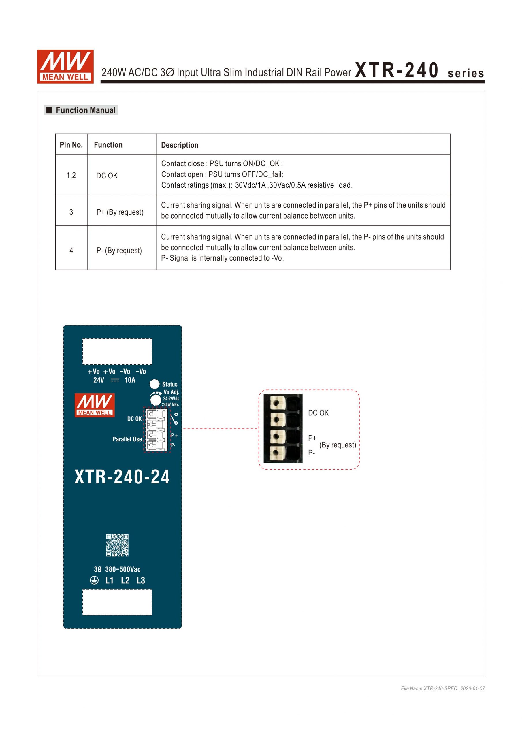 Nguồn MeanWell XTR-240